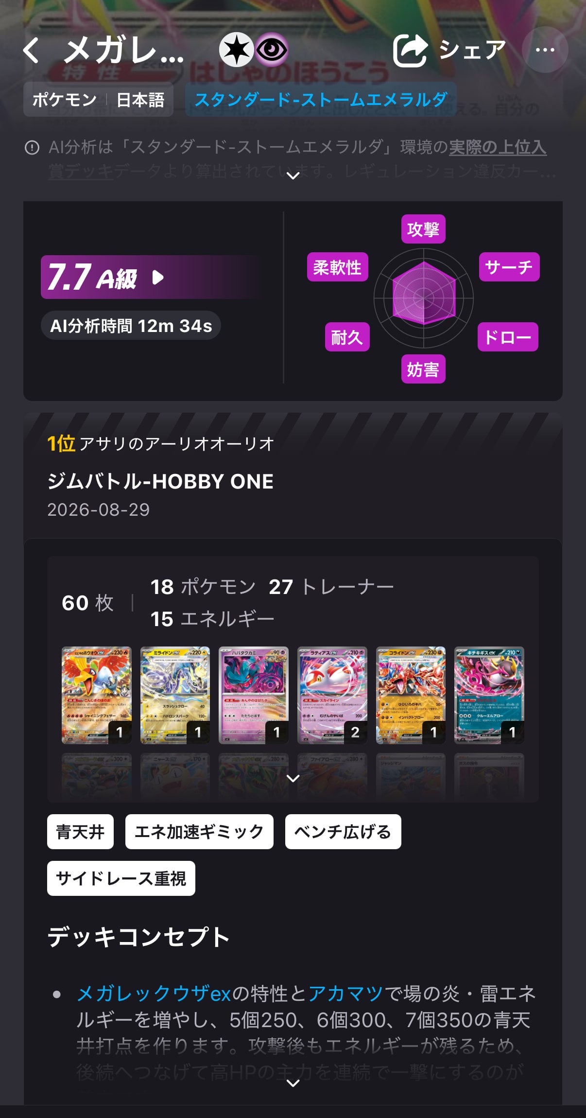 AI分析結果画面